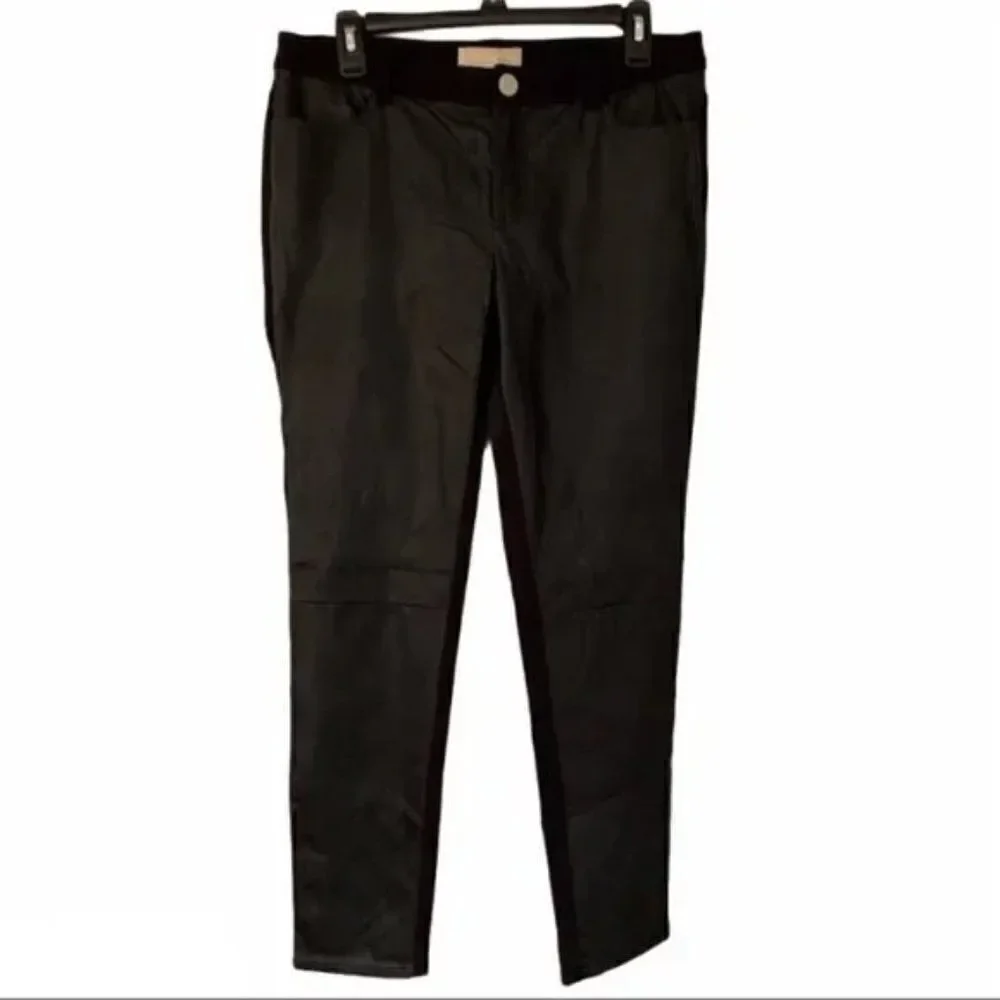 Michael Kors Faux Leather Front Pants size 6